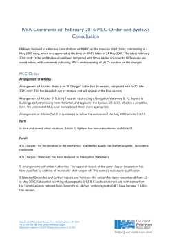 IWA`s full response - Inland Waterways Association