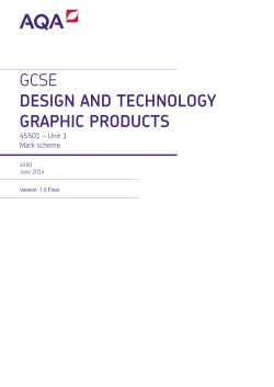 Graphic Products Mark scheme Unit 01