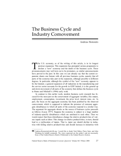 The Business Cycle and Industry Comovement