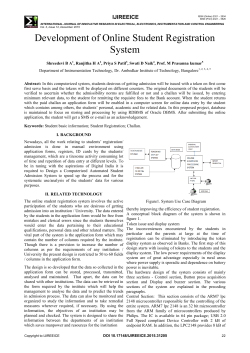 Development of Online Student Registration System