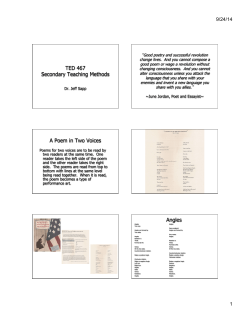 Poem in 2 Voices Lesson