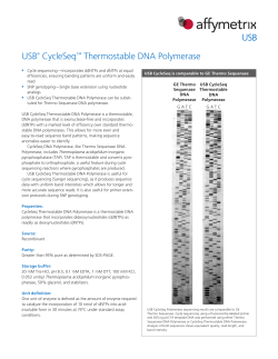 USB&reg; CycleSeq&trade; Thermostable DNA Polymerase