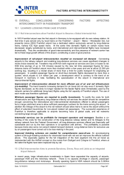 15 overall conclusions concerning factors affecting interconnectivity