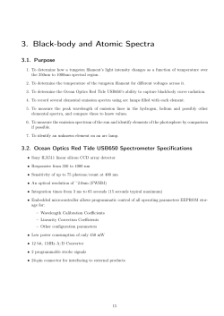 3. Black-body and Atomic Spectra