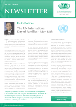 newsletter - World Family Organization