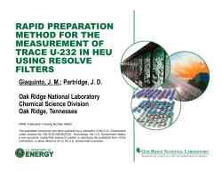 rapid preparation method for the measurement of trace u