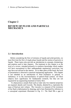 Chapter 2 REVIEW OF FLUID AND PARTICLE