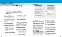 Purposes for Writing