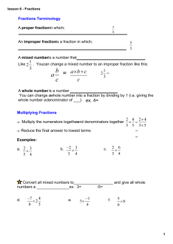 lesson 6 - Fractions