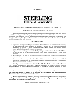 PROSPECTUS DIVIDEND REINVESTMENT AND DIRECT STOCK
