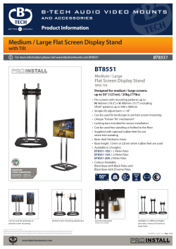 BT8551 B-TECH AUDIO VIDEO MOUNTS Medium / Large Flat