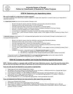 Tuition Classification Petition