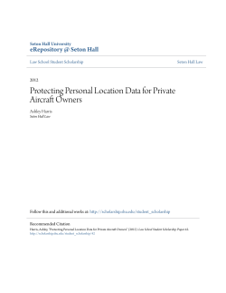 Protecting Personal Location Data for Private Aircraft Owners