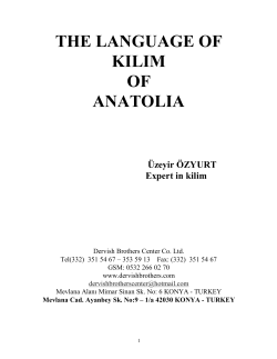 the language of kilim of anatolia