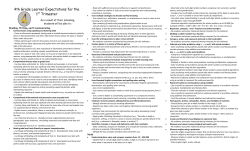 5th Grade Learner Standards
