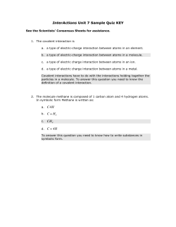 InterActions Unit 7 Sample Quiz KEY