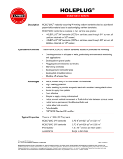 holeplug - Baroid IDP