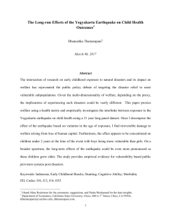The Long-run Effects of the Yogyakarta Earthquake on Child Health
