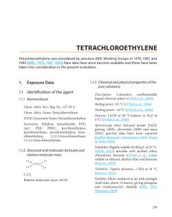 tetrachloroethylene - IARC Monographs on the Evaluation of