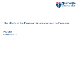 The effects of the Panama Canal expansion on Panamax (powerpoint)