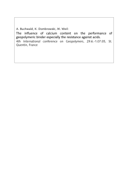 The influence of calcium content on the performance of