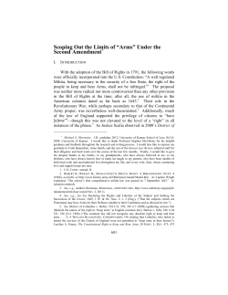 Scoping Out the Limits of &ldquo;Arms&rdquo; Under the