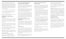 Legal Change of Name in B.C. - Province of British Columbia