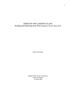 Reading and Reflecting from Wide Sargasso Sea to Jane Eyre