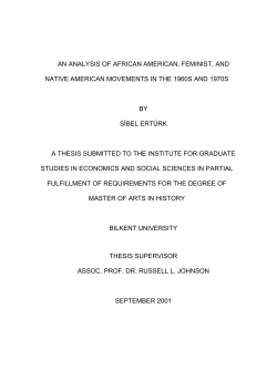 AN ANALYSIS OF AFRICAN AMERICAN, FEMINIST, AND NATIVE