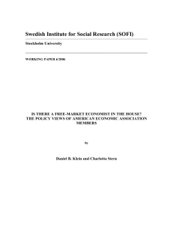 Is There a Free-Market Economist in the House?
