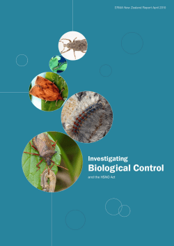 Investigating Biological Control and the HSNO Act