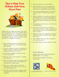 Tips to Keep Your Children Safe From Home Fires