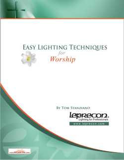 Easy Lighting Techniques For Worship