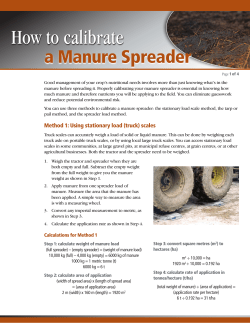 How to Calibrate a Manure Spreader