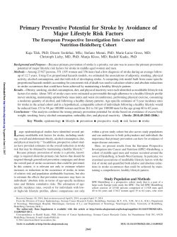 Primary Preventive Potential for Stroke by Avoidance of Major