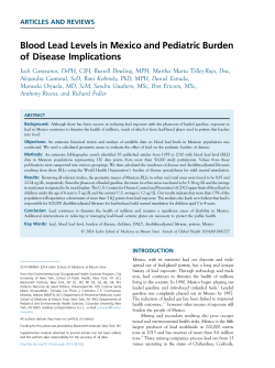 Blood Lead Levels in Mexico and Pediatric Burden of