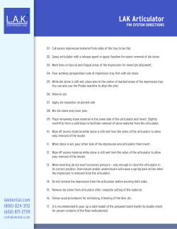 LAK Articulator Directions and LAK Coping System