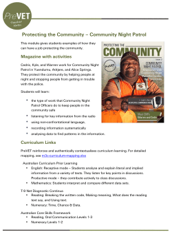 Protecting the Community &ndash; Community Night Patrol
