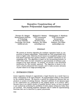 Iterative Construction of Sparse Polynomial Approximations