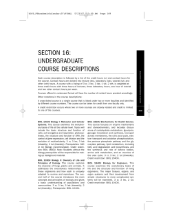 section 16: undergraduate course descriptions