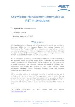 Apply for job - RET International