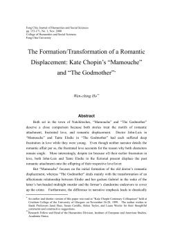Kate Chopin`s &ldquo;Mamouche&rdquo; and &ldquo;The Godmother&rdquo; - 逢甲大學