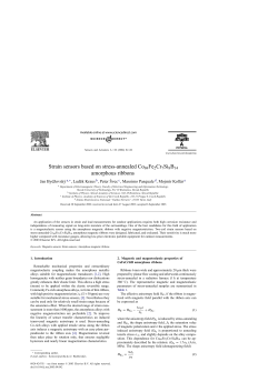 Strain sensors based on stress-annealed Co69Fe2Cr7Si8B14