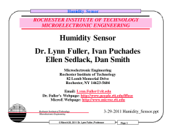 Humidity Sensor.ppt - RIT - People - Rochester Institute of Technology