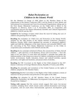 Rabat Declaration on Children in the Islamic World
