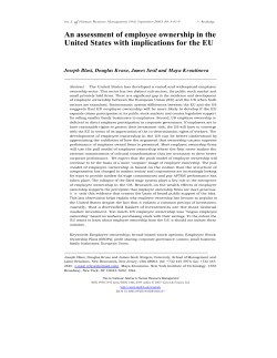 An assessment of employee ownership in the