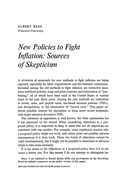 New Policies to Fight Inflation: Sources of Skepticism