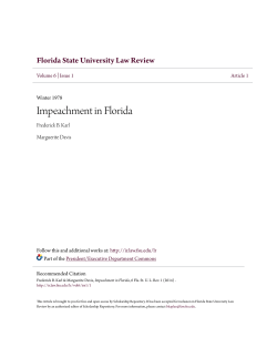 Impeachment in Florida - Scholarship Repository
