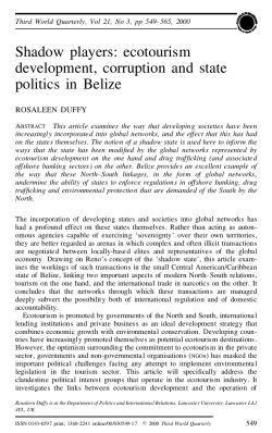 Shadow players: ecotourism development, corruption and state