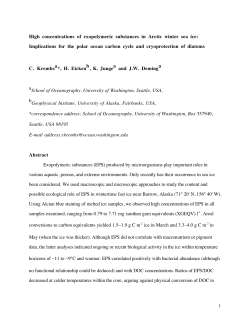 High concentrations of exopolymeric substances in Arctic winter sea